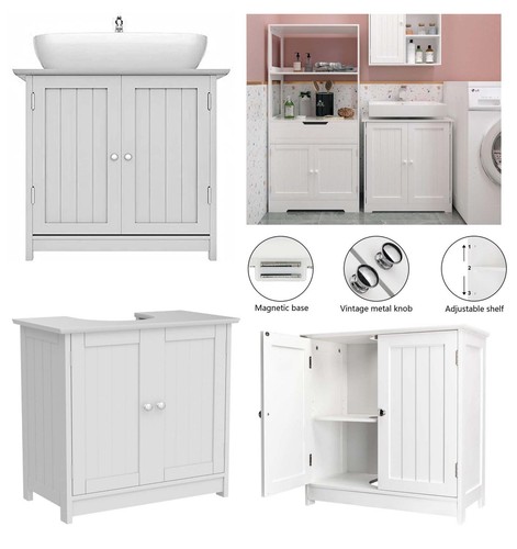 White under sink basin cabinet - under,