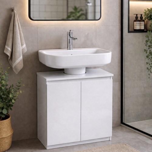 White high gloss bathroom - high,