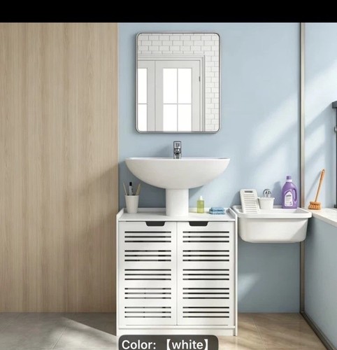 White under sink cabinet - under,