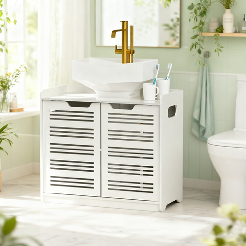 White stylish bathroom - stylish, cabinet
