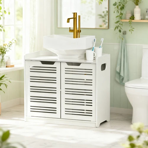 White stylish bathroom cabinet - stylish,