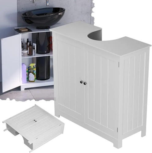 White bathroom under sink - under,