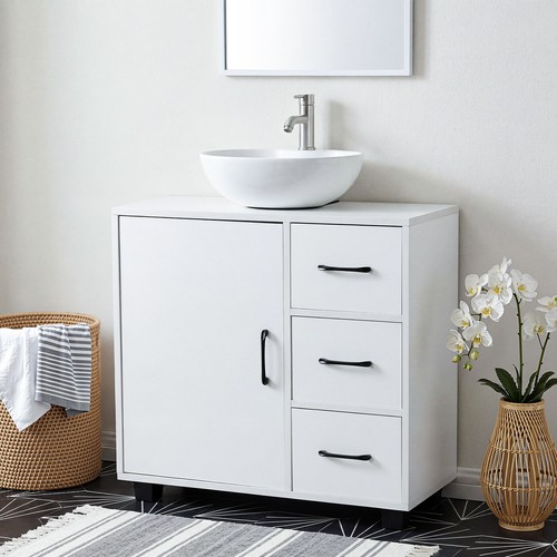 White under sink cabinet - sink,