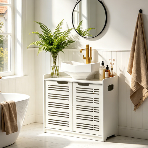 Bathroom under sink cabinet - under,
