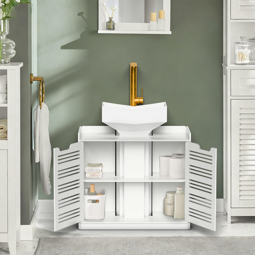White double door under - white,